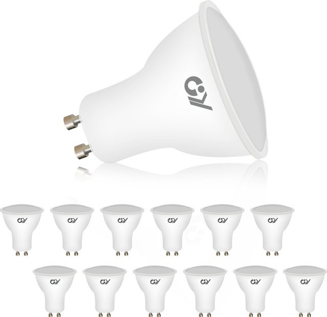 GY LED-Glühbirne PAR16 GU10 mit 8 W und 800 Lumen als 80 W Halogen-Ersatz, 120 Grad Abstrahlwinkel, nicht dimmbar - Bild 1