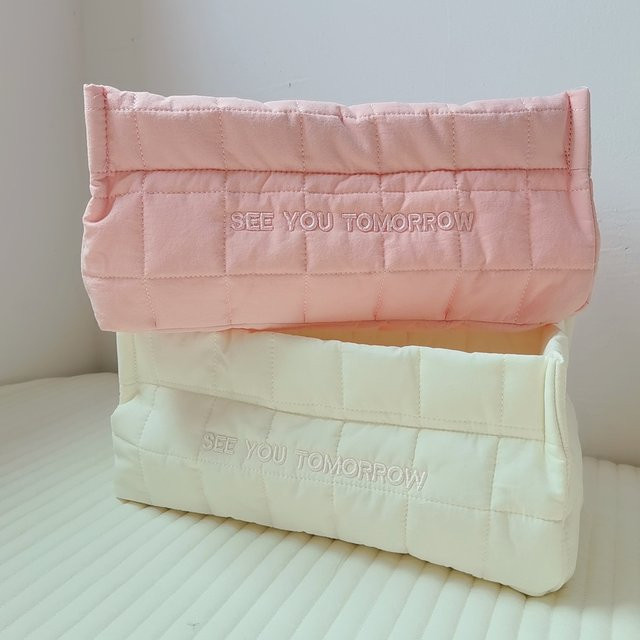Gesteppter Baby Windel Caddy Organizer in Weiß zur Aufbewahrung von Windeln und Spielzeug - Bild 1