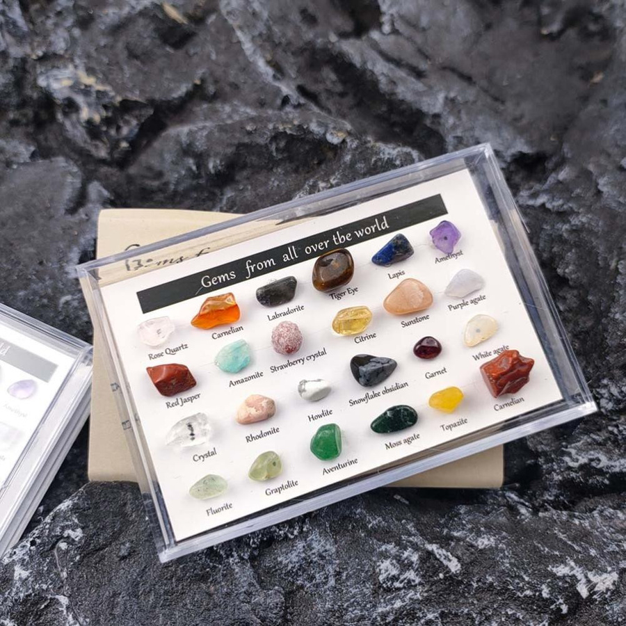 TOMTOP JMS Mineralien Edelstein Set 24-teiliges Set Geologie Bunt - Bild 4