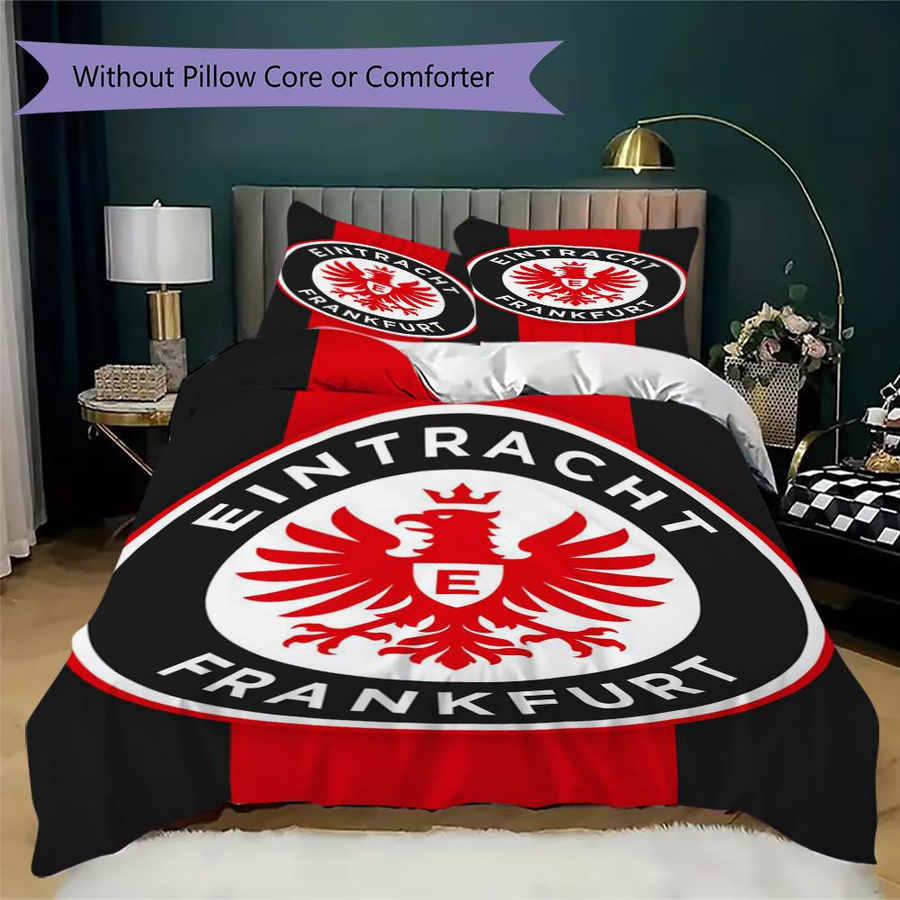 Eintracht Frankfurt Muster Bettwäsche Steppset von On My Love Home mit 1 Bettbezug und 2 Kissenbezügen, B/T/H: 200 x 220 cm - Bild 3