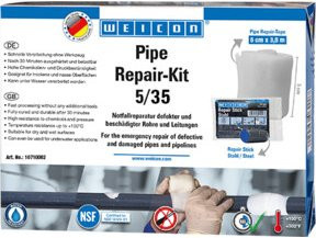 Weicon Pipe Repair-Kit Reparaturband 2 aus Polyurethan, wasserdicht, weiß - Bild 1