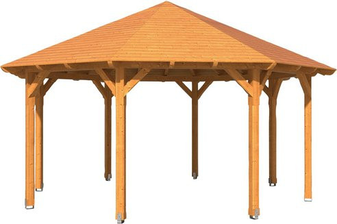 SKANHOLZ Pavillon Lyon 3 aus Douglasie Vollholz in Beige, B/T/H: 557 x 557 x 347 cm - Bild 3