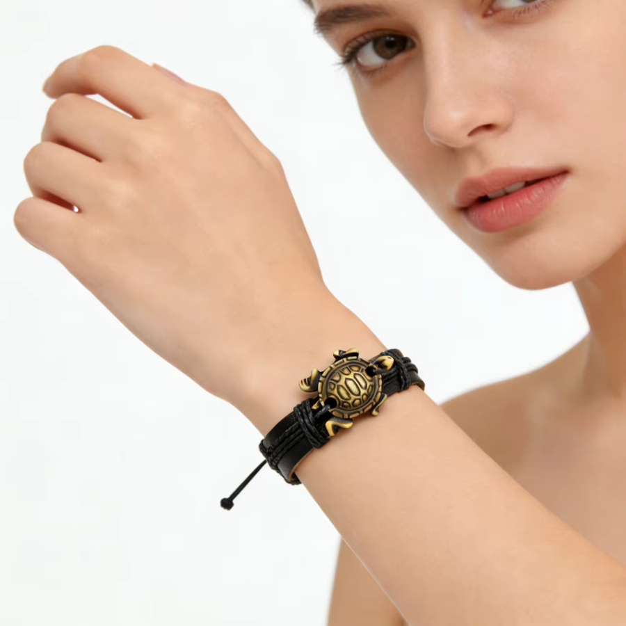weyena Lederarmband, Schwarz, Unisex - Bild 2