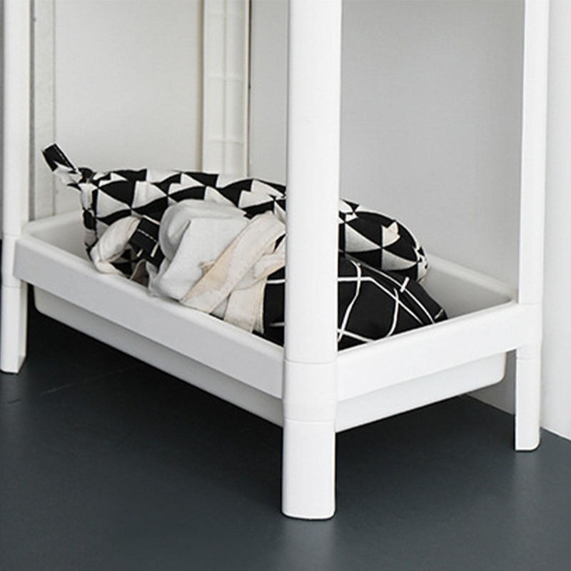 TOMTOP JMS Multifunktionales 2-stöckiges Badezimmer-Bodenregal aus Kunststoff mit Ablaufloch, platzsparend und stabil - Bild 2