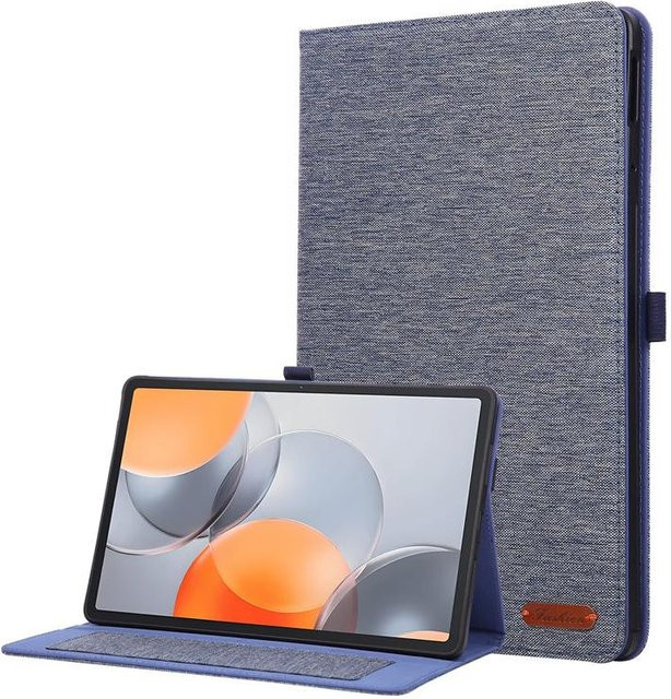 Lenovo Yoga Tab Case 11.1 TB710FU Schutzhülle mit Klappständer aus weichem Stoff in Blau - Bild 1