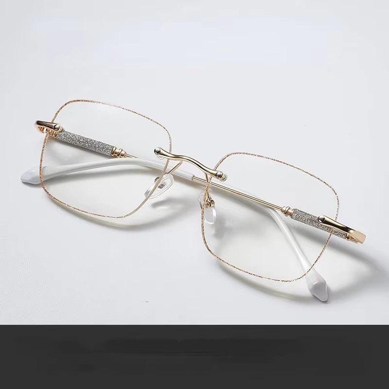 LALAMOLI Lesebrille Vintage, randlos, Metall, Damen, Blaulichtfilter - Bild 3