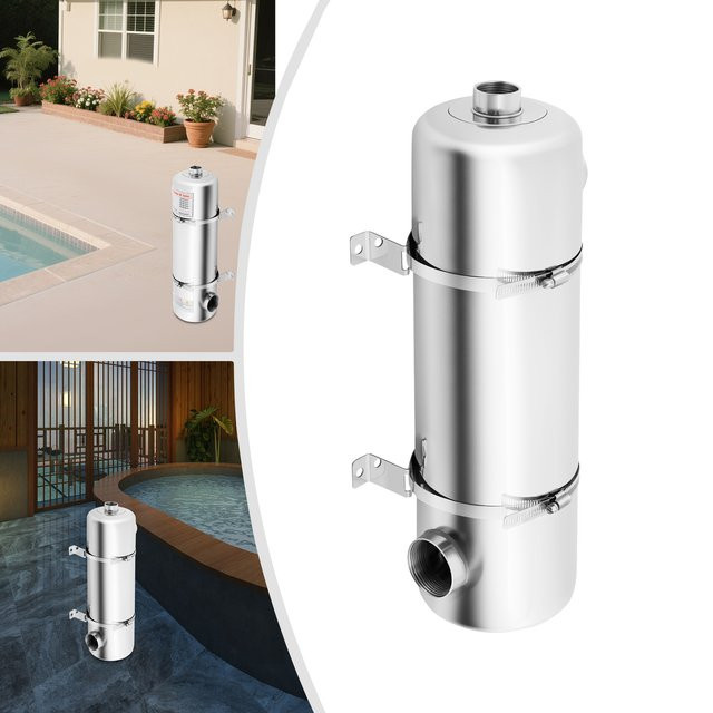 Edelstahl Schwimmbad Wärmetauscher 60KW für Pool und SPA in Silber - Bild 1