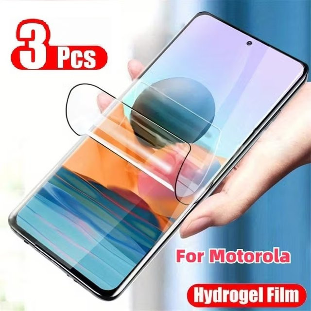 3er-Pack Hydrogel Displayschutzfolie für Motorola G54 G14 G34 G84 G04 G04s G24 Power 4G HD G75 G55 G45 G35 G15 G05 G06 G56 G86 5G transparent - Bild 1