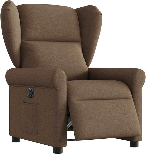 vidaXL Elektrischer Relaxsessel in Braun aus Stoff mit Armlehnen für das Wohnzimmer - Bild 1
