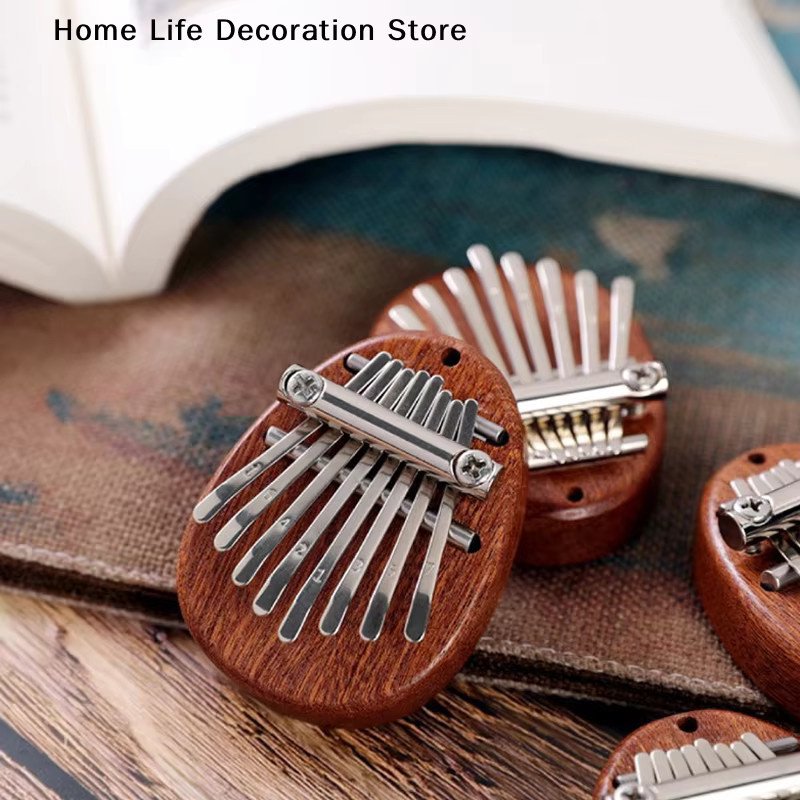 eelhoe Mini Kalimba Holz-Daumenklavier, 8-Tasten, mit Trageband - Bild 4