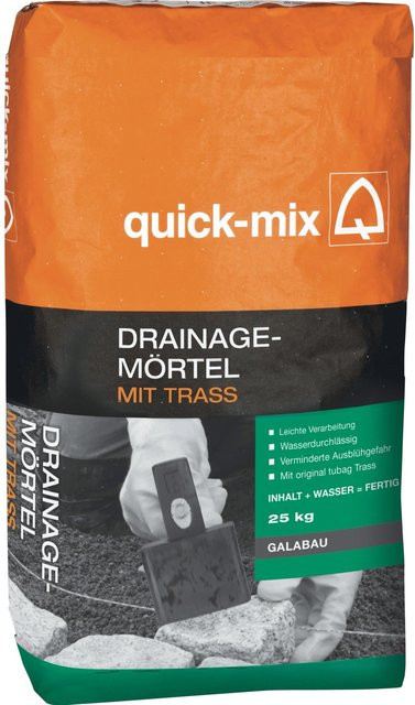 quick-mix Drainagemörtel Grau 25 kg - Bild 1