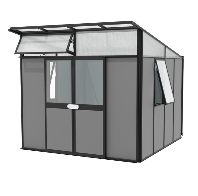 Vitavia Gerätehaus Kosmos mit Pultdach in Schwarz/Anthrazit, 7,8 m² - Bild 1