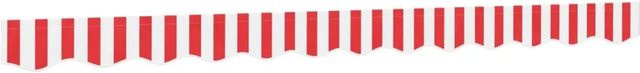 vidaXL Markisenvolant aus Polyester, Rot und Weiß Gestreift, Breite: 3 m - Bild 1