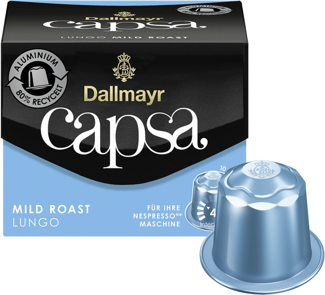 Dallmayr capsa Lungo Mild Roast, Kaffeekapseln, 10 Stück - Bild 1