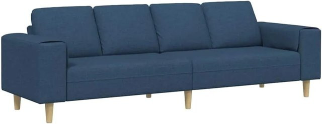 vidaXL Wohnzimmer Couch Blau Modern mit Stoffbezug und Schaumstofffüllung B/T/H: 250 x 77 x 76 cm - Bild 1