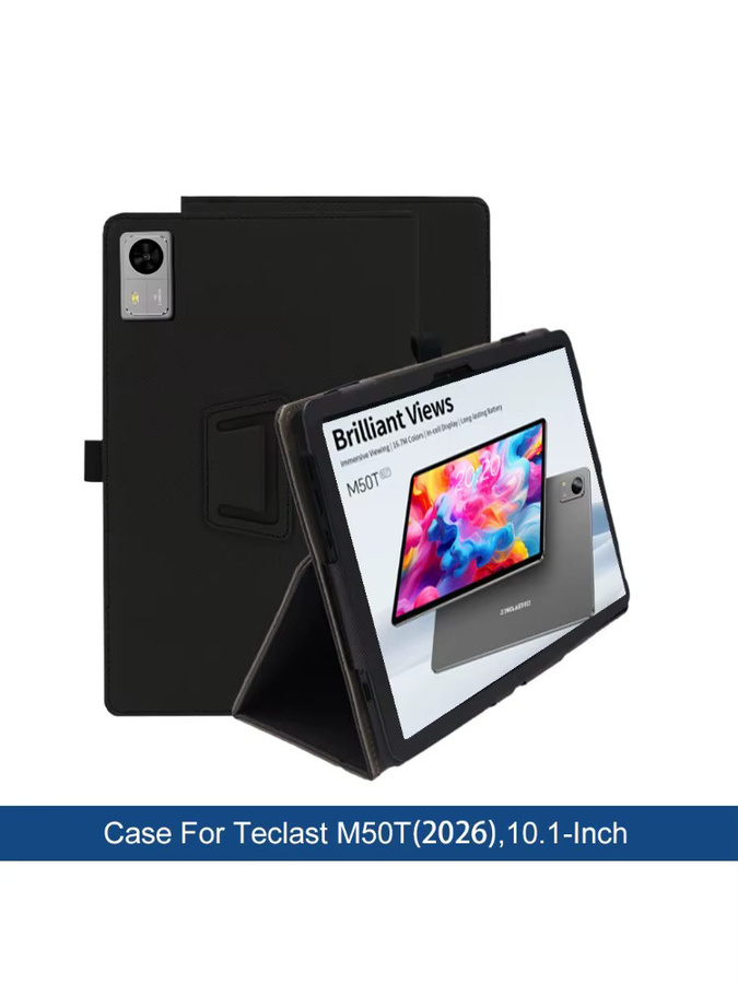 Teclast M50T (2026) 10,1 Zoll Schutzhülle aus PU-Leder in Schwarz mit Stifthalter und Handschlaufe - Bild 7