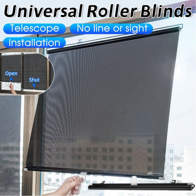 APWIKOGER Verdunkelungsvorhang als Rollos mit Saugnapf, Black, Breite: 40 cm - Bild 1