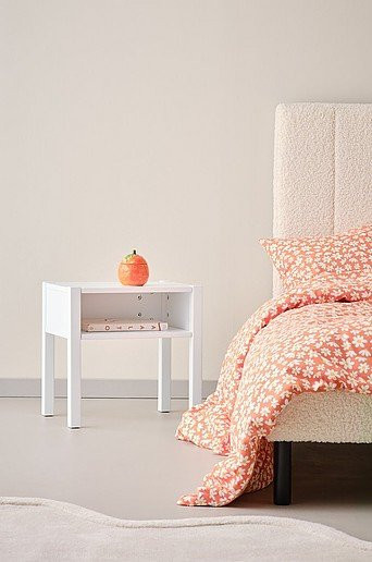 Jotex EVO Nachttisch aus Kiefernholz in Weiß, modern und freistehend - Bild 1