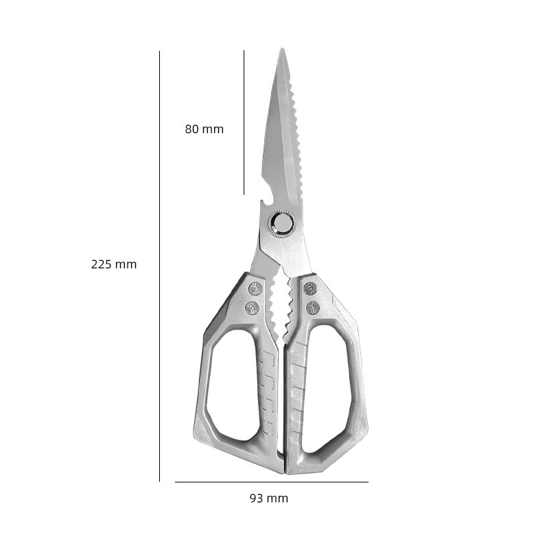 InLeung Küchenschere aus Edelstahl in Silber für Geflügel, Fisch und Gemüse - Bild 2