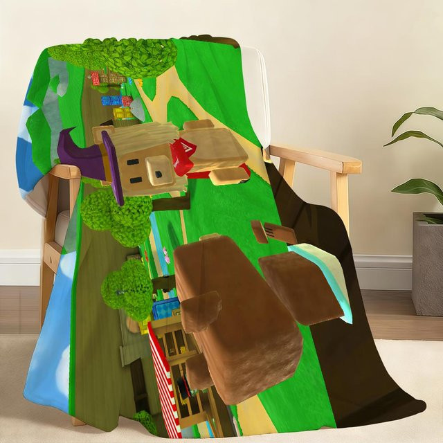 Kuscheliger Plüsch-Überwurf mit Bären-Motiv von JMG Household Supplies, Mehrfarbig, B/H: 75 x 100 cm - Bild 1
