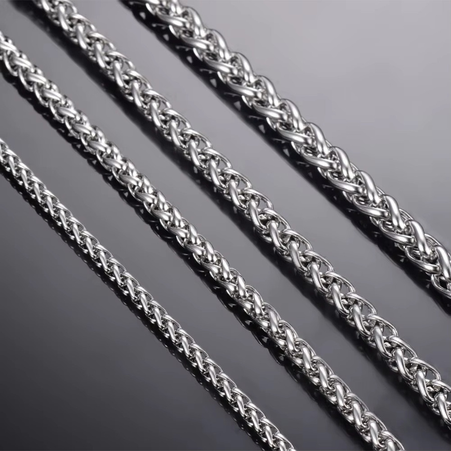 Amerixun Kielgliederkette Edelstahl, Silber, Unisex, 16-40 Zoll - Bild 2