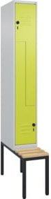 C+P Z-Spind Classic PLUS Sitzbank mit 2 Fächern aus Buche-Hartholz, B/T/H: 212,0 x 30,0 x 81,5 cm - Bild 1
