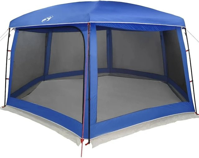 vidaXL Poolzelt mit abnehmbarem Überzelt und Netzwänden in Azurblau, B/T: 670 x 590 cm - Bild 1