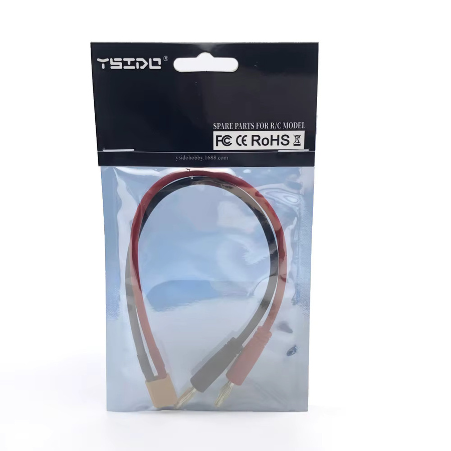 YSIDO XT30 XT60 XT90 T-Stecker auf 4,0 mm Bananenstecker Adapterkabel mit Silikondraht 14 AWG in Rot, Länge: 22 cm - Bild 3