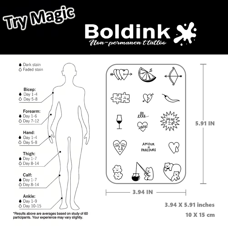 BOLDINK Emotions- und Stimmungsbarometer Tattoo-Aufkleber, Unisex - Bild 3