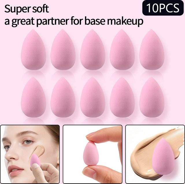 KOSSHOW Make-up Schwamm-Set, 10-teilig, rosa, matt, Unisex - Bild 1