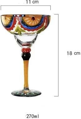 Handgefertigter Cocktailbecher von Yiran Furniture, bunter Kelchbecher aus Glas, 270 ml - Bild 1