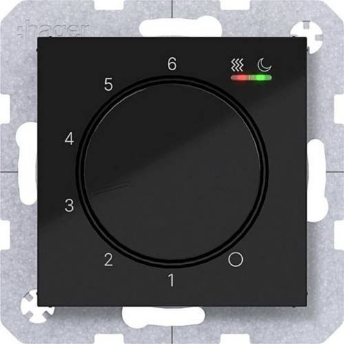 Hager WAN5010BG Temperaturregler in Schwarz - Bild 1