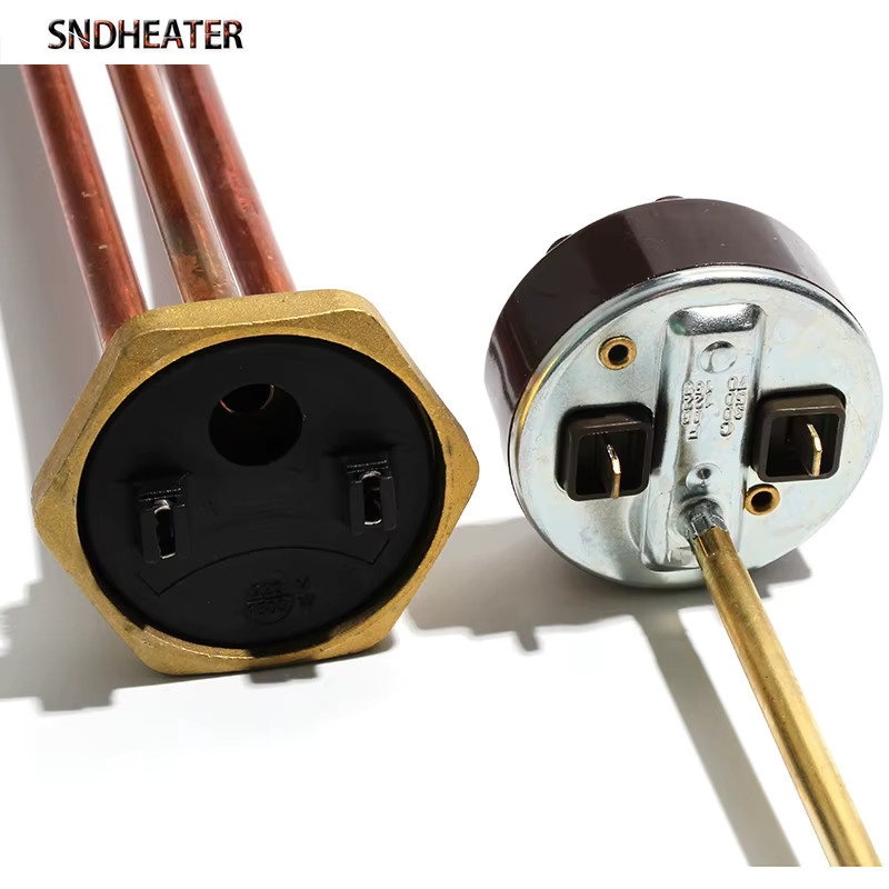 SNDHEATER Elektrisches Wasserheizelement mit Thermostatschalter-Sondenloch und G1 1/4 Zoll Kupfergewinde, 1500 W oder 3000 W, 250 V 50 Hz - Bild 2