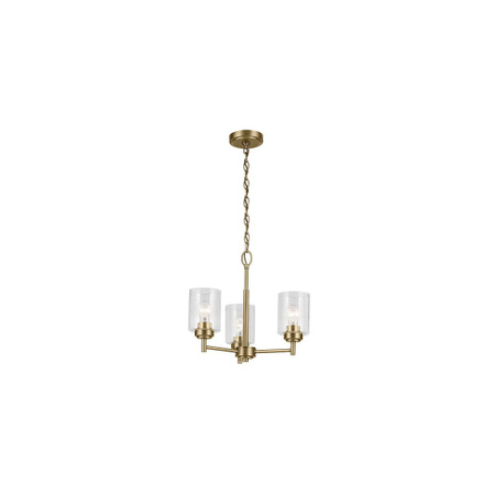 Kichler Winslow Kronleuchter Messing mit transparentem Glas
