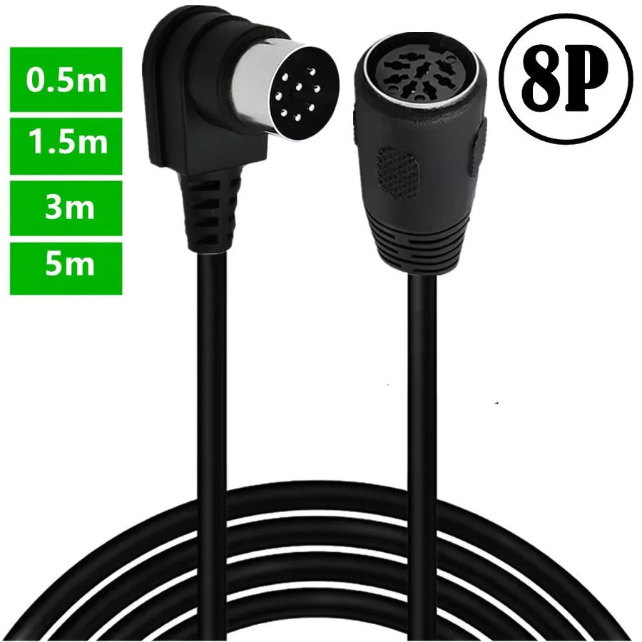 Bang & Olufsen B&O PowerLink Audiokabel mit 8-Pin-DIN-Steckern in 90-Grad-Winkel, Schwarz - Bild 6