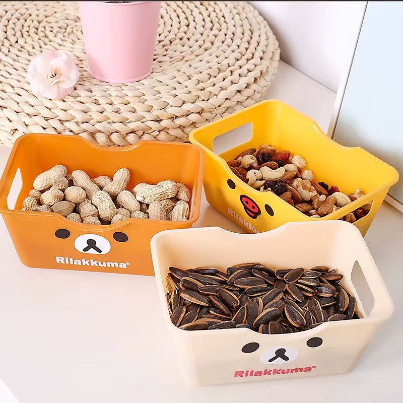 Rilakkuma Aufbewahrungskorb Gelb für Desktop, Snack-Box und Kosmetik zur Organisation von Schreibwaren - Bild 1