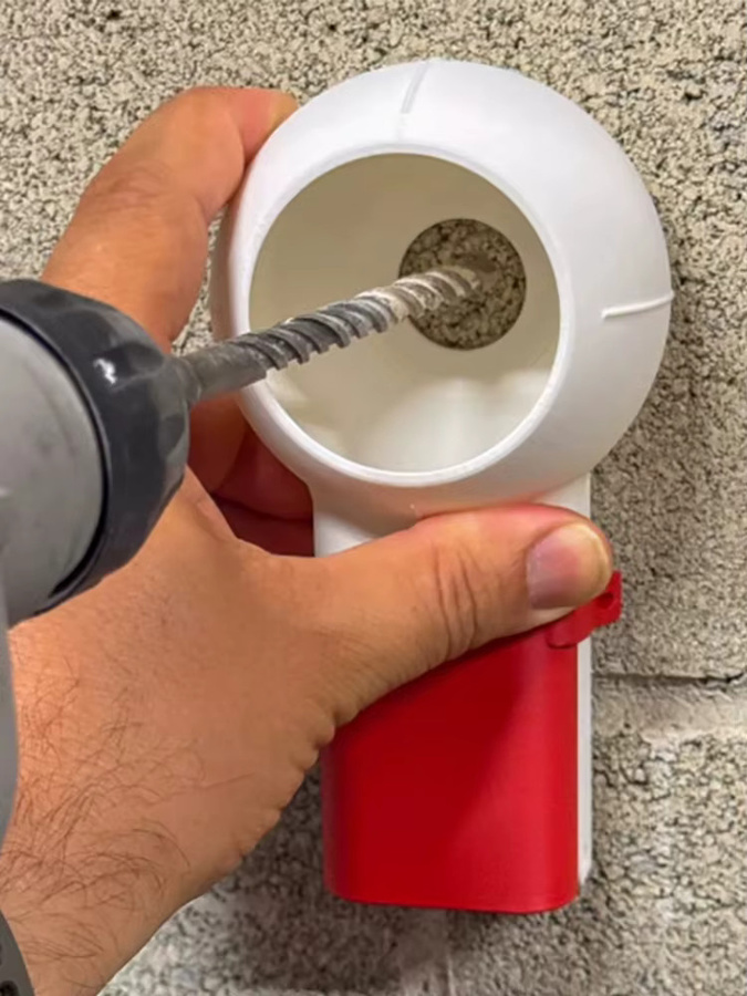 Staubschutzbox für elektrische Bohrer als Staubkollektor und Staubabdeckung in Weiß - Bild 4