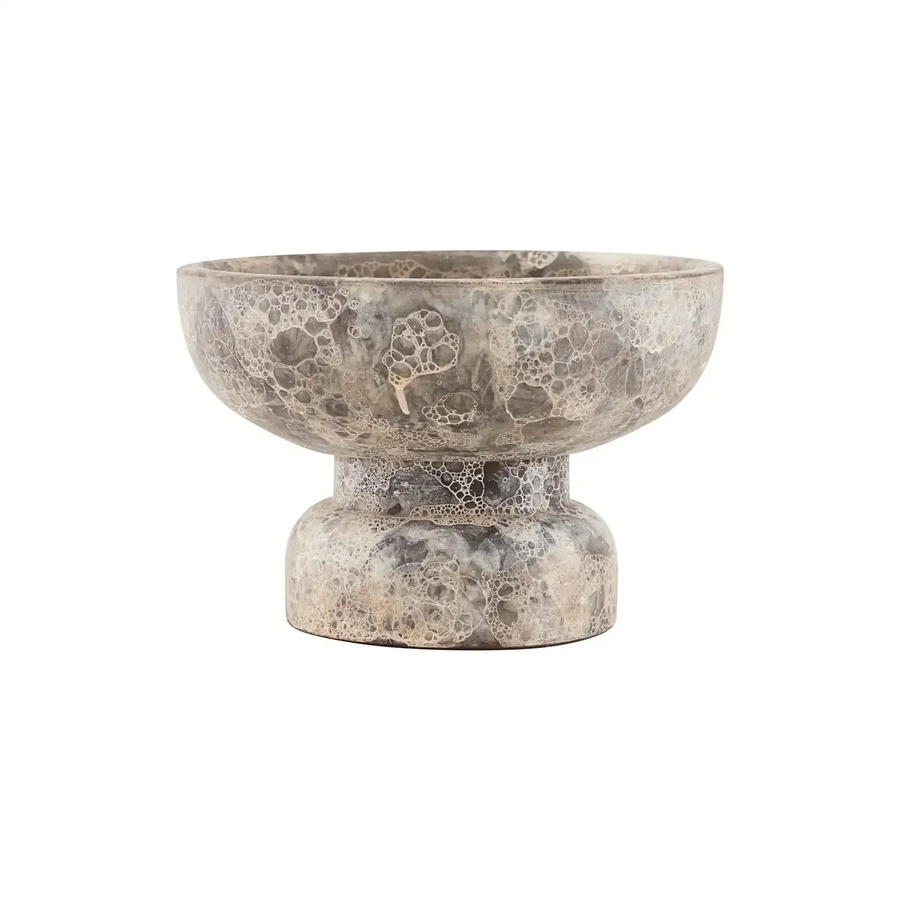 House Doctor Teelichthalter Ancient aus Keramik in Graubraun mit antiken Look, Höhe: 22 cm - Bild 1