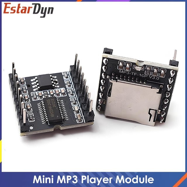 Estardyn MP3-Player-Modul DFPlayer Mini mit TF/SD-Kartenslot und Voice-Funktion in Schwarz - Bild 1