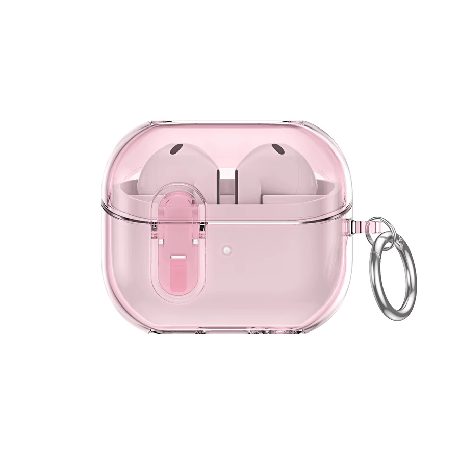 Transparente Schutzhülle für Samsung Galaxy Buds 3 und Galaxy Buds 3 Pro Ladecase mit Sicherheitsclip aus Carbonfaser-Hartschale - Bild 2