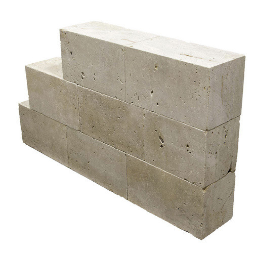 WOHNRAUSCH Travertin-Mauersteine in Beige mit offenporiger, gesägter und getrommelter Oberfläche (0,5 m²) - Bild 2
