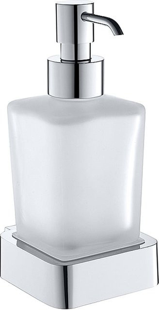 Brillantbad BOLO Glasseifenspender aus Glas und Messing in Silber und Transparent, Wandmontage, B/T/H: 7,5 x 17,0 x 9,1 cm, 250 ml - Bild 1