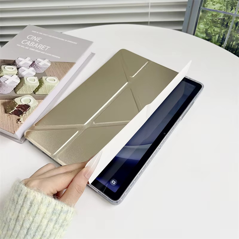Samsung Galaxy Tab A9 Plus A11 Hülle mit Y-Fold Stand Cover in Rot - Bild 2