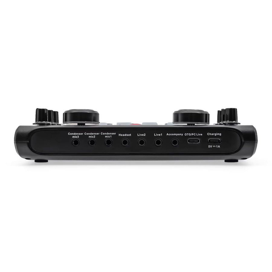 X60 Soundkarte Englisch Version Professioneller Audio Mixer für Karaoke, Broadcast und Live-Streaming in Schwarz - Bild 4