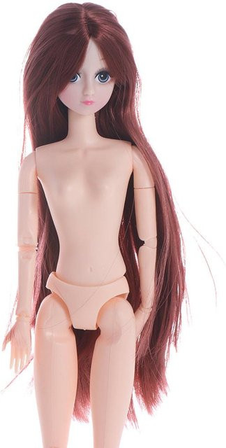 Binchi Outdoor Product Anziehpuppe mit Haaren, 30cm, bewegliche Gelenke, grau, ab 3 Jahren - Bild 1