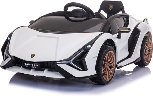 TPFLiving Lamborghini Sian, Elektro-Kinderauto, weiß, mit Licht und Sound - Bild 1
