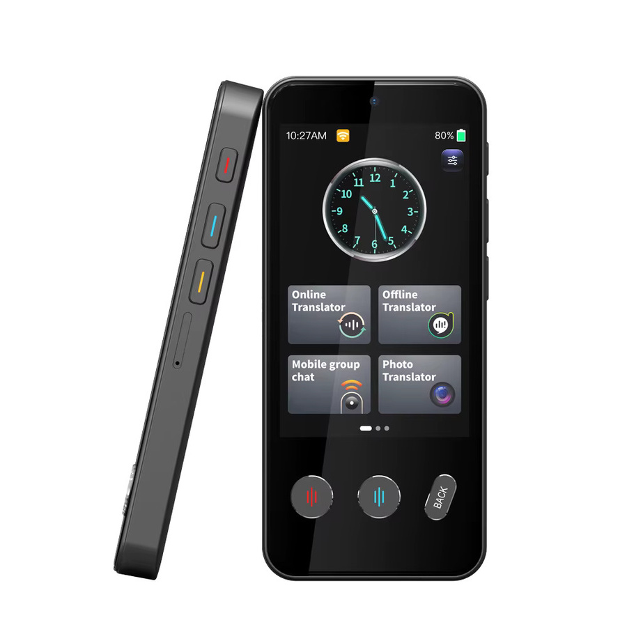 Bytelike 4G Sprachübersetzer in Schwarz mit Echtzeit-Übersetzung, Offline-Funktion für 19 Sprachen, Touchscreen, Kamera sowie WiFi und SIM-Unterstützung - Bild 4