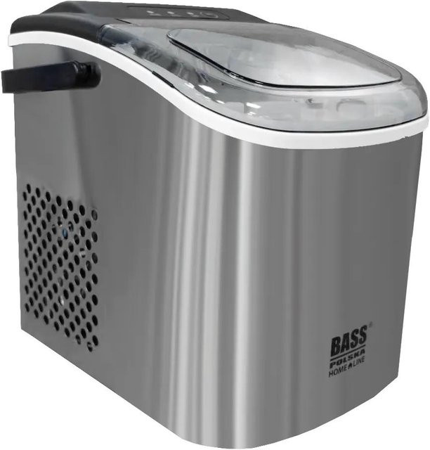 BASS POLSKA Eiswürfelmaschine in Silber aus Edelstahl mit 12 kg Kapazität pro 24 Stunden - Bild 1