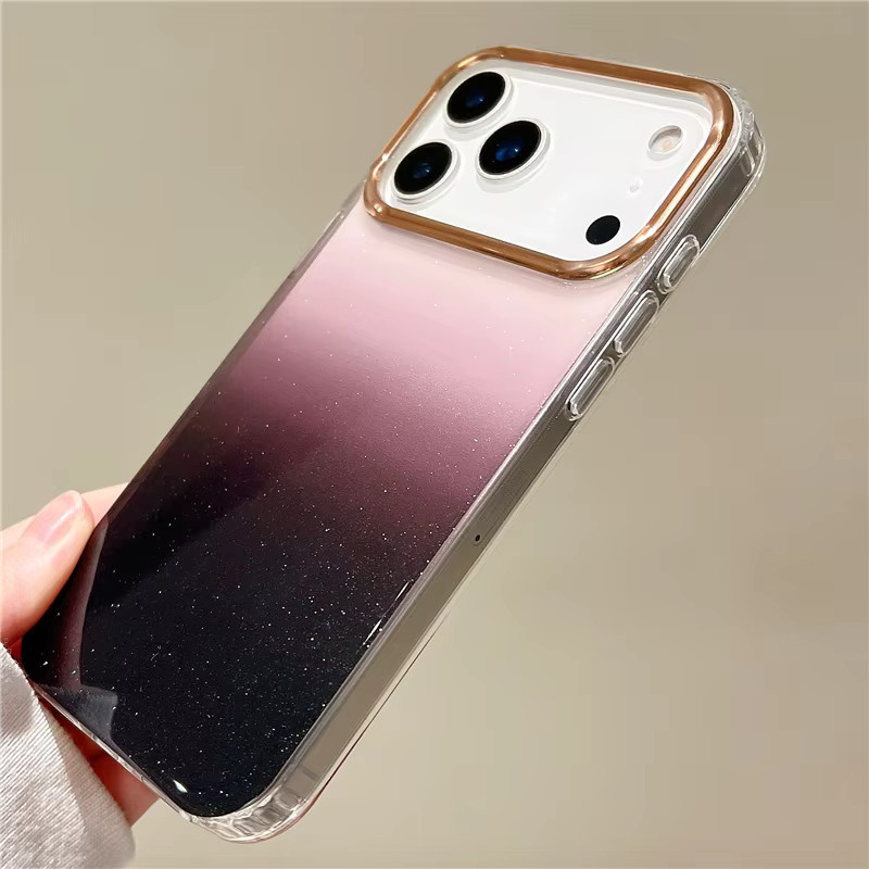 Fudusaidman Glitzerhülle für iPhone mit Farbverlauf in Transparent und Multicolour/Blau, weiche Vollabdeckung - Bild 2