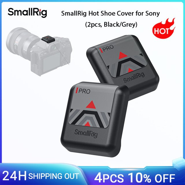 SmallRig Blitzschuhabdeckung für Sony Alpha 1 II, 9 III, 7 IV, 7 V, 7S III und 7R IV, 2 Stück, Schwarz/Grau - Bild 1